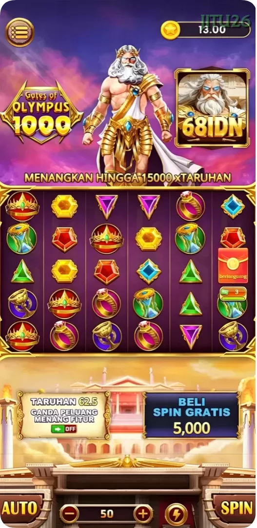 Cuplikan layar BARBAR77 — menu navigasi