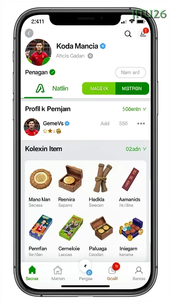 Cuplikan layar BARBAR77 — pengaturan akun